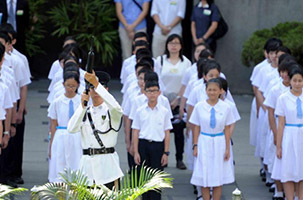 香港举行官方仪式纪念抗战胜利69周年