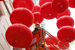 香港街头的中国红