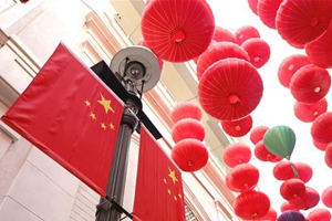 香港：街头的中国红